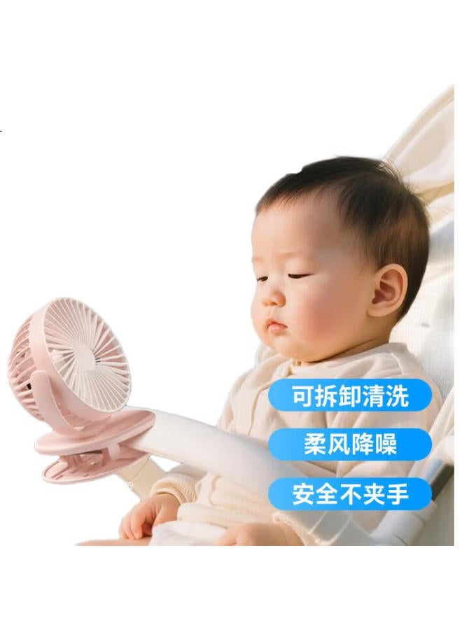 Solove F3 Desktop Mini Usb Clip-On Fan, Portable Handheld Fan For Student Dorm, Office, Car, Baby Stroller, Bedside Clip Fan, Moon White - Image 2