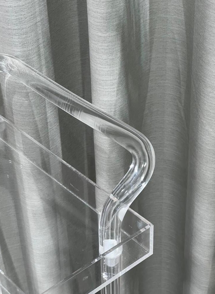 إستلو عربة تقديم أكريليك شفافة بعجلات متنقلة - Image 2