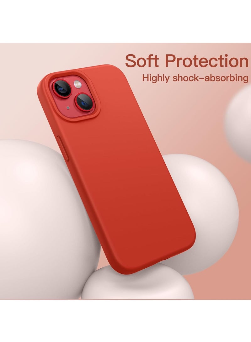 LEDIN Silicone Case for iPhone 13 Mini 5.4-Inch, Silky-Soft Touch Full-Body Protective Phone Case, Shockproof Cover with Microfiber Lining - Image 3