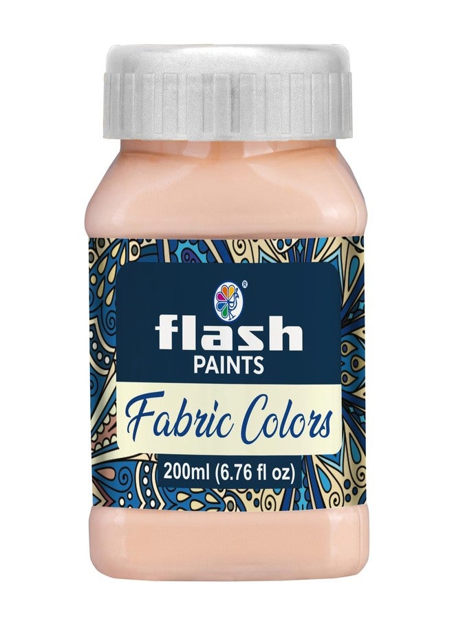 Flash Fabric Color Paint | 200 ml, 7 fl oz Each | High Pigment Strength | Non Fading | Indoor/Outdoor | Non Toxic | Multi-Surface Paint | Made In India (Flesh Tint) - Image 1