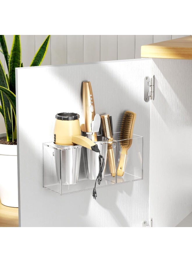 TPGP Hair Dryer Holder, Hair Tool Organizer Wall Mount, Blow Dryer Holder Cabinet Door, Bathroom Styling And Hot Tools Organizer For Flat Irons, Curling Irons - Image 2