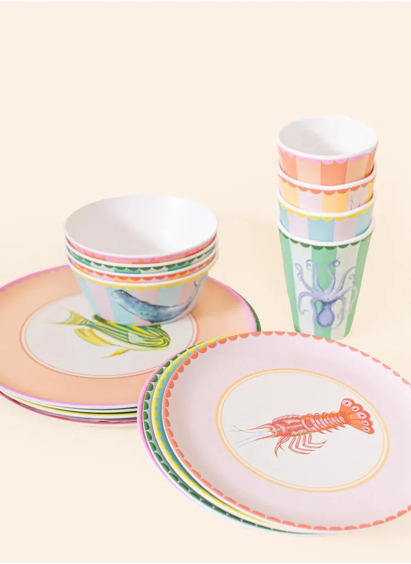 YVONNE ELLEN Animal Melamine Side Plates (Set of 4)