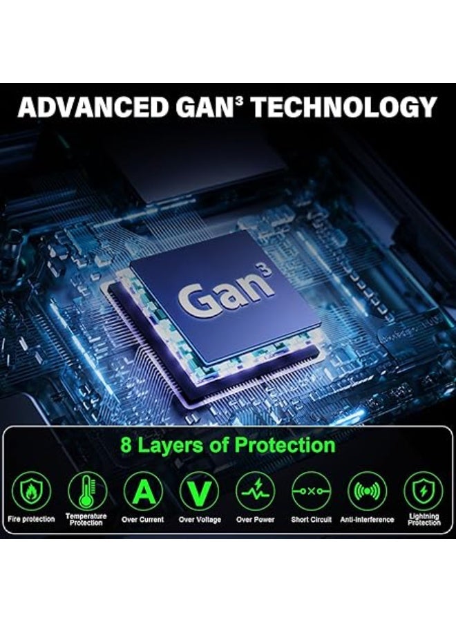 Xoopla 580W Fast Charging Station, 8-Ports USB C Charger with 2 X 140W Type C PD3.1, 100W USB C Cable, Multi Gan Charger Power Adapter Plug for iPhone, iPad, MacBook, Galaxy and More - Image 2