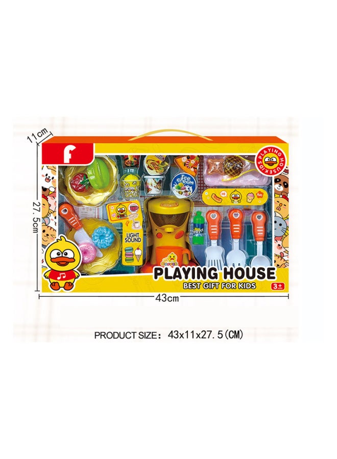 Year Toys Children's Play Kitchen Toy Set Girl's Simulation Cooking Creative Mini Kitchen Gift Box-Specifications:Section F - Image 1