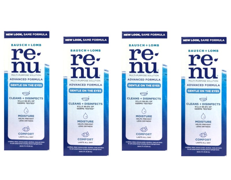 Renu Renu Fresh MultiPurpose Contact Lens Solution Travel Size 2 Fl Oz Pack Of 4 