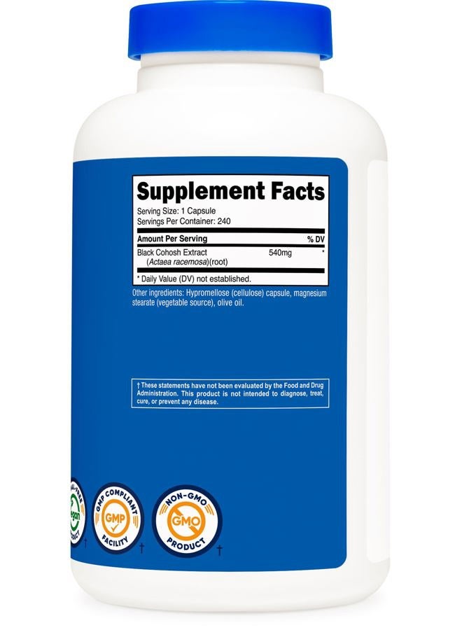 Nutricost Black Cohosh 540mg, 240 Capsules - Non-GMO, Gluten Free - Image 5