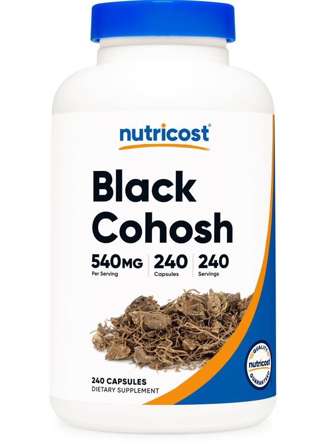 Nutricost Black Cohosh 540mg, 240 Capsules - Non-GMO, Gluten Free - Image 1