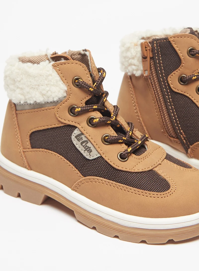 Lee Cooper Boys' Paneled High Top Boots With Zip Closure