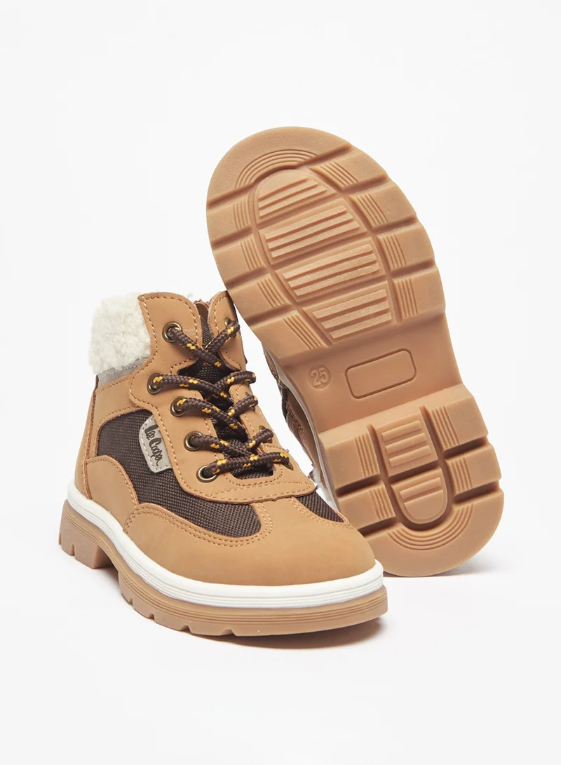 Lee Cooper Boys' Paneled High Top Boots With Zip Closure