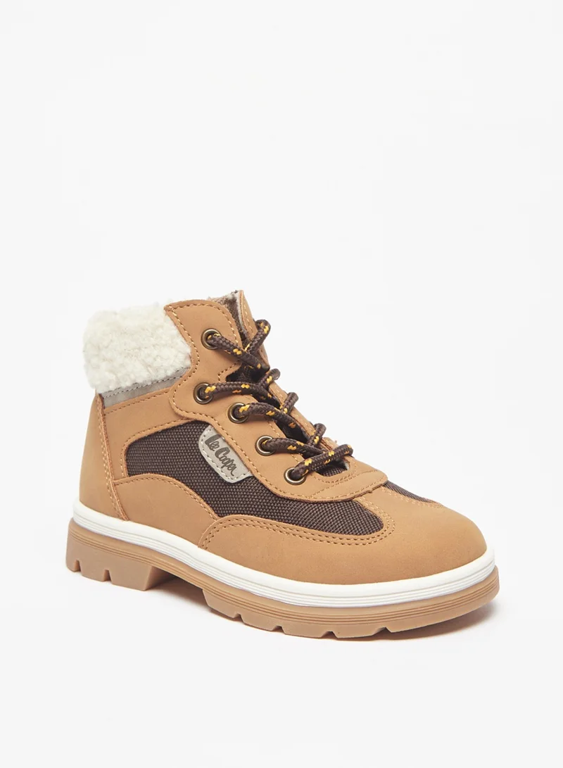 Lee Cooper Boys' Paneled High Top Boots With Zip Closure