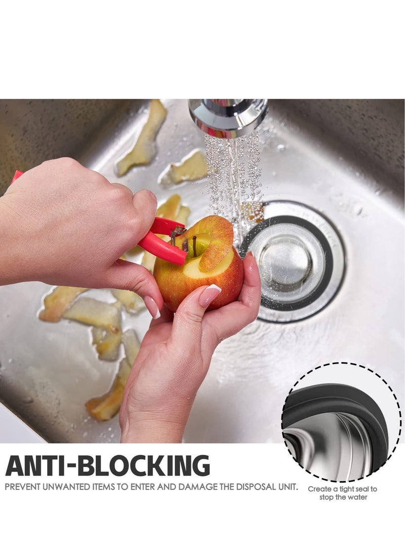Generic 2 Pcs Brushed Stainless Steel Kitchen Sink Stopper, Universal 1/2 inch Kitchen Sink Stopper, Garbage Disposal Plug for Standard Kitchen Sink Drain  - Image 4