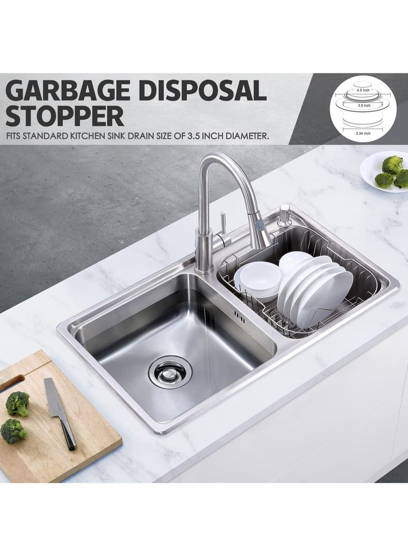 Generic 2 Pcs Brushed Stainless Steel Kitchen Sink Stopper, Universal 1/2 inch Kitchen Sink Stopper, Garbage Disposal Plug for Standard Kitchen Sink Drain  - Image 5