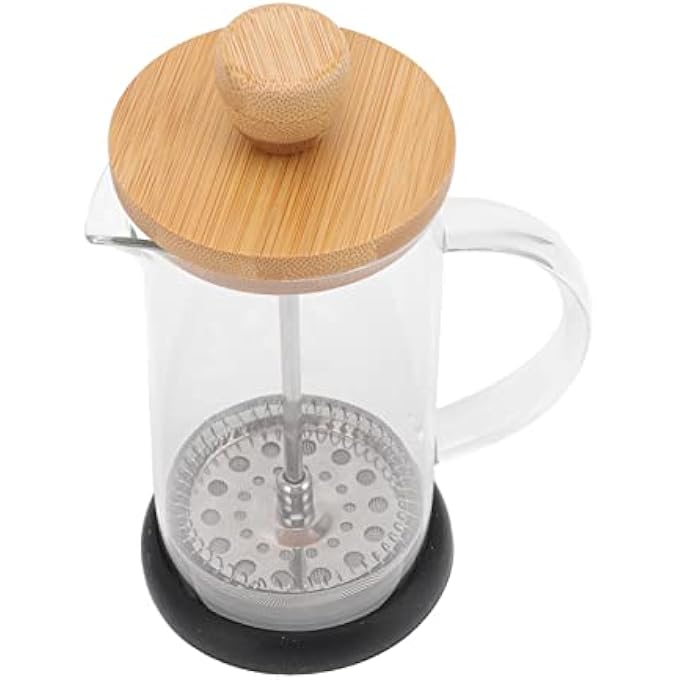 Soraz French Coffee Press Hand Brewing Fashionable French Press Heat Resistant For Camping 350Ml Bamboo Cover - Image 5