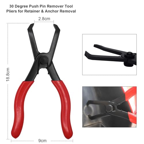 TOOLEAGUE Fuel Line Pliers Set 6Pcs, Hose Remover, 9" Fuel Filter Caliper, Hose Pipe Clamp Clip, Flat Hose Clamp Plier, 30 Degree Disconnect Pliers Set for Auto Maintenance with Storage Case - Image 2