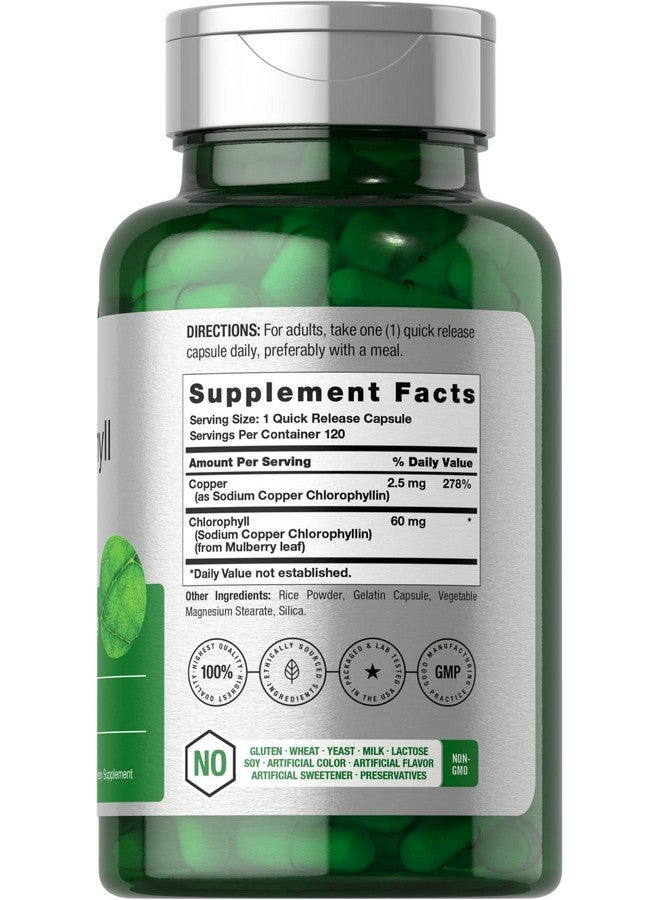 Horbäach Chlorophyll Capsules | 120 Count | Non-GMO and Gluten Free Supplement | Naturally-Occurring Pigment - Image 2