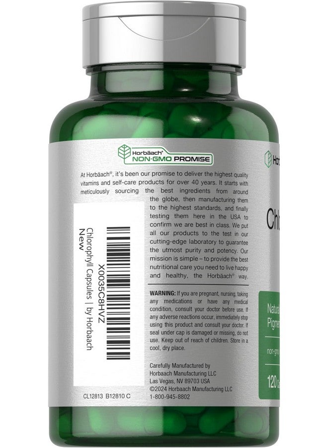 Horbäach Chlorophyll Capsules | 120 Count | Non-GMO and Gluten Free Supplement | Naturally-Occurring Pigment - Image 3