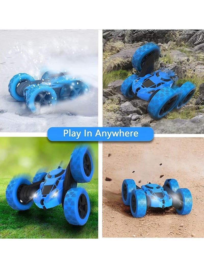 Remote Control Cars for Kids Toys 6+ Years Old Boys,Stunt Cars Wheel Lights Rc Car,Christmas Birthday Gift Boy Girls Age 6+ Years (Blue) - Image 2