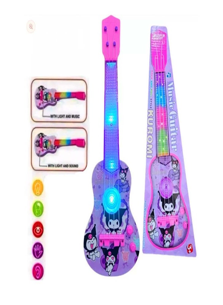 JOLLITY LLC Kuromi Electric Light Up & Sounds Toy Guitar  - Image 1