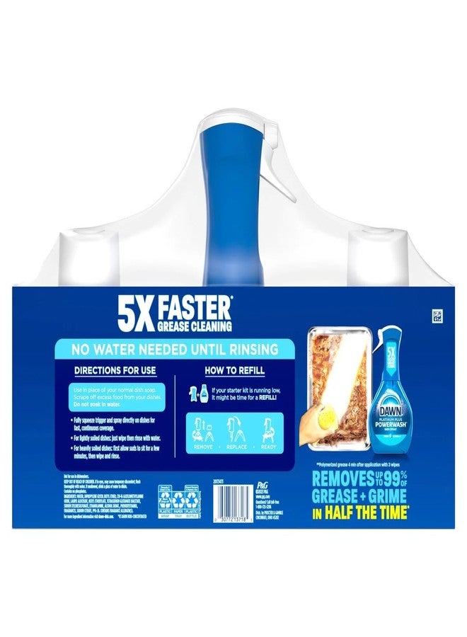 Dawn Platinum Powerwash, Fresh Scent, 1 Starter Kit + 2 Refills (21.5oz each - 3 Piece Set) - Image 2