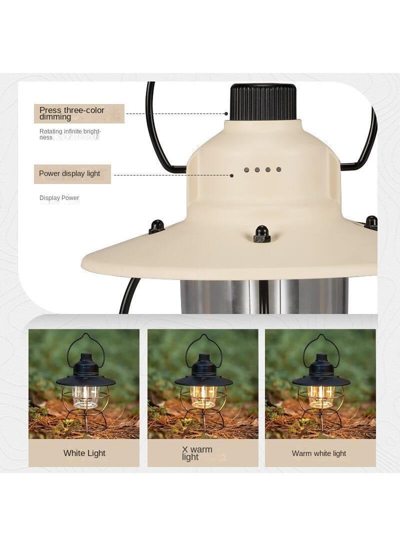Y&D Outdoor Lighting Camping Lights Long Battery Life Charging Camp Atmosphere Retro Camping Tent Lantern - Image 2
