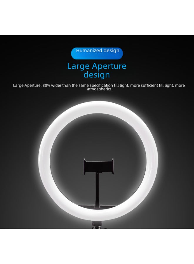general 12-Inch Ring Light Beauty Photography Lighting Adjustable Soft Light For Live Broadcast Mobile Phone Universal Skin Care Salon-Color:12-inch Live Fill Light (mobile Phone Clamp Hose Pan-tilt)  - Image 2