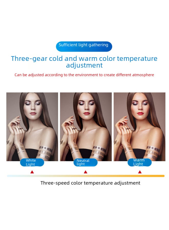 general 12-Inch Ring Light Beauty Photography Lighting Adjustable Soft Light For Live Broadcast Mobile Phone Universal Skin Care Salon-Color:12-inch Live Fill Light (mobile Phone Clamp Hose Pan-tilt)  - Image 4