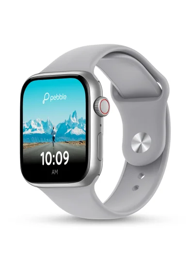 Pebble Active 1.83" HD Display (IPS) Smartwatch, IP67 Water Resistance, 5 Days Battery Life (Standby), Compatible with Android & iOS, BT Calling, Zen Mode, Multiple Watch Faces, Health Suite, Grey