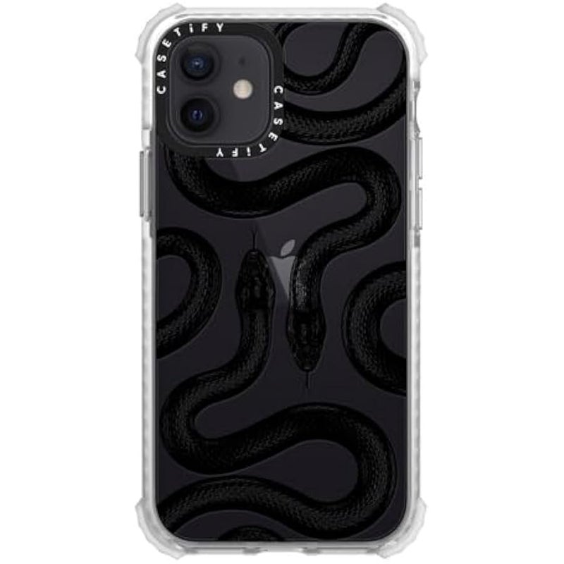 Casetify Ultra Impact iPhone 12 Case 【4X Military Grade Drop Tested / 11.5ft Drop Protection】 - Black Kingsnake - Glossy Frost - Image 3