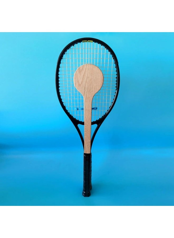 silvercnc Functional Tennis Pointer Training Aid,Tennis Pointer Wooden Tennis Spoon Tennis Racket for Master Sweet Spot,Accurate Swing Practice Training Aid  - Image 5