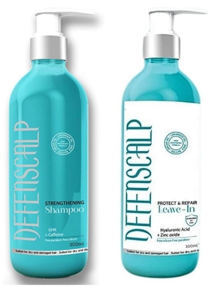 Defenscalp Set Shampoo & Leave in | Stimulates Hair Growth with Argan Oil & Shea Butter 300ml - Image 1