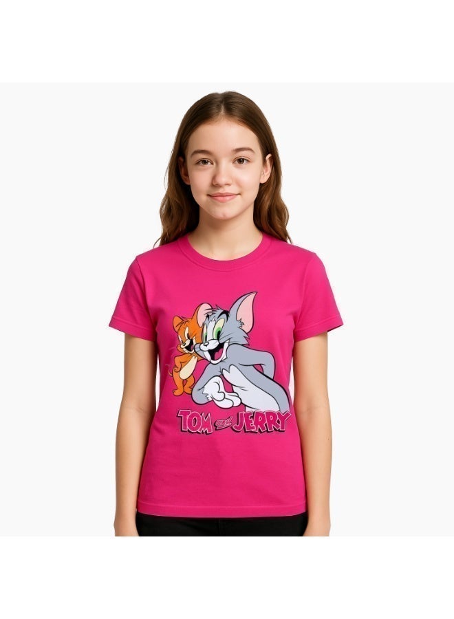 Warner Bros. Tom & Jerry  Girl's Short Sleeve T-Shirt - Image 1