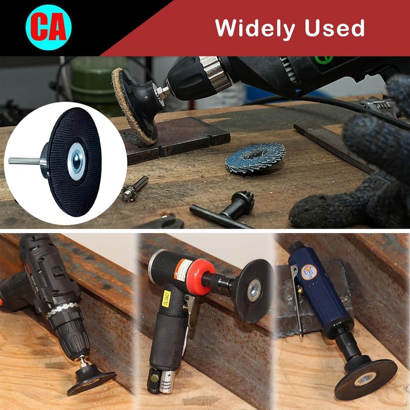 Crossarctic 2PCS 3 inch Sanding Discs Holder Roll Lock Disc Pad Quick Change Disc Adapter with 1/4" Shank for 3" Sanding Disc Die Grinder Drill Driver - Image 5