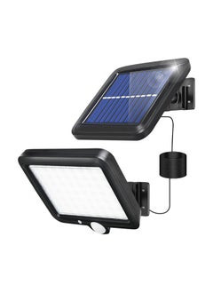 BiuTFon LED Solar Flood Light Solar Light Outdoor 56 LED Solar Light Outside with Motion Detector Ip65 Waterproof 120 Lighting Angle Solar Wall Light for Garden  - Image 1