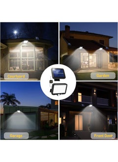 BiuTFon LED Solar Flood Light Solar Light Outdoor 56 LED Solar Light Outside with Motion Detector Ip65 Waterproof 120 Lighting Angle Solar Wall Light for Garden  - Image 5