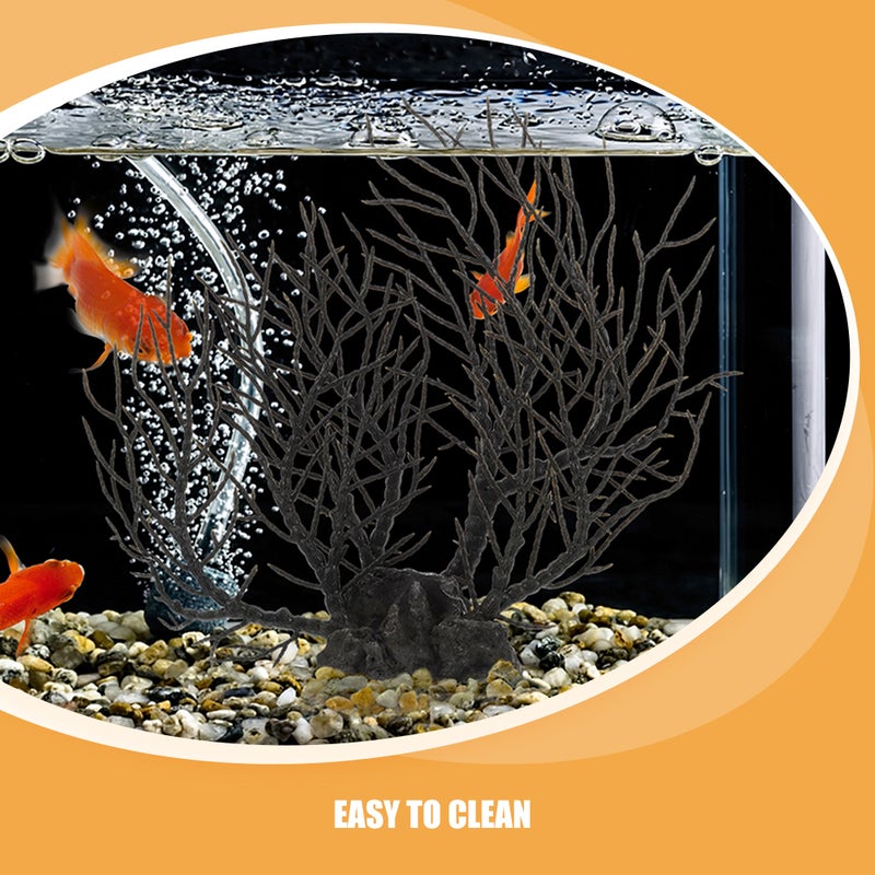 2pcs Fake Coral Ornament Fish Realistic Coral Reef Decoration Soft Aquarium Plants Ideal For Landscaping And Aquarium Decor - Image 2