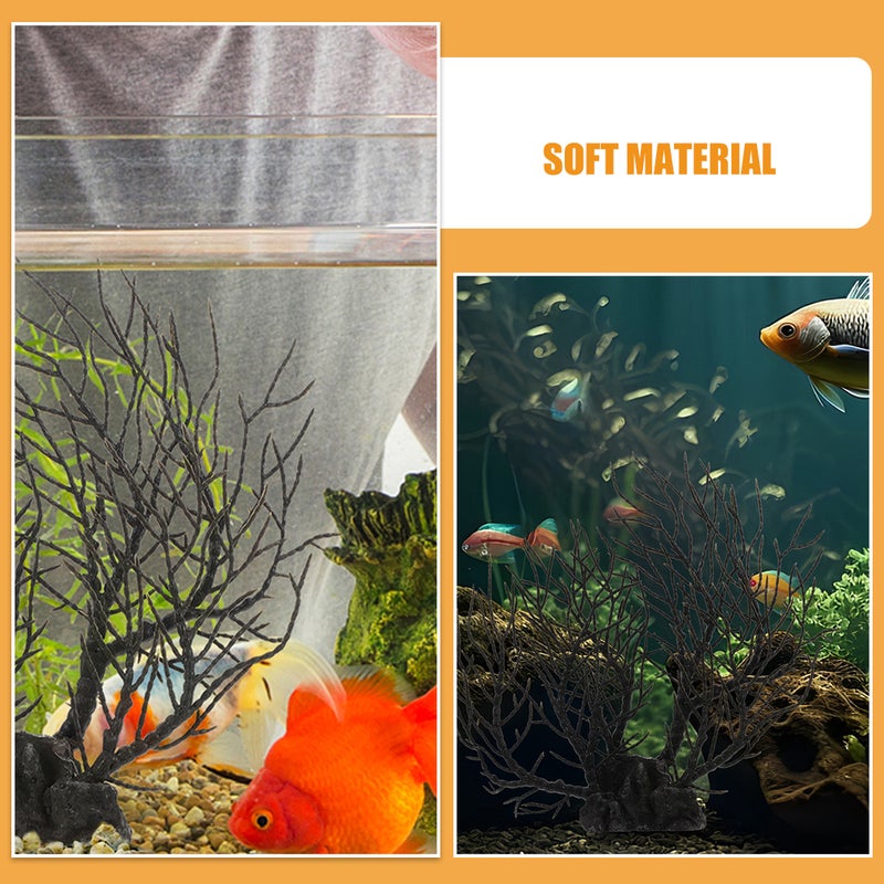 2pcs Fake Coral Ornament Fish Realistic Coral Reef Decoration Soft Aquarium Plants Ideal For Landscaping And Aquarium Decor - Image 3