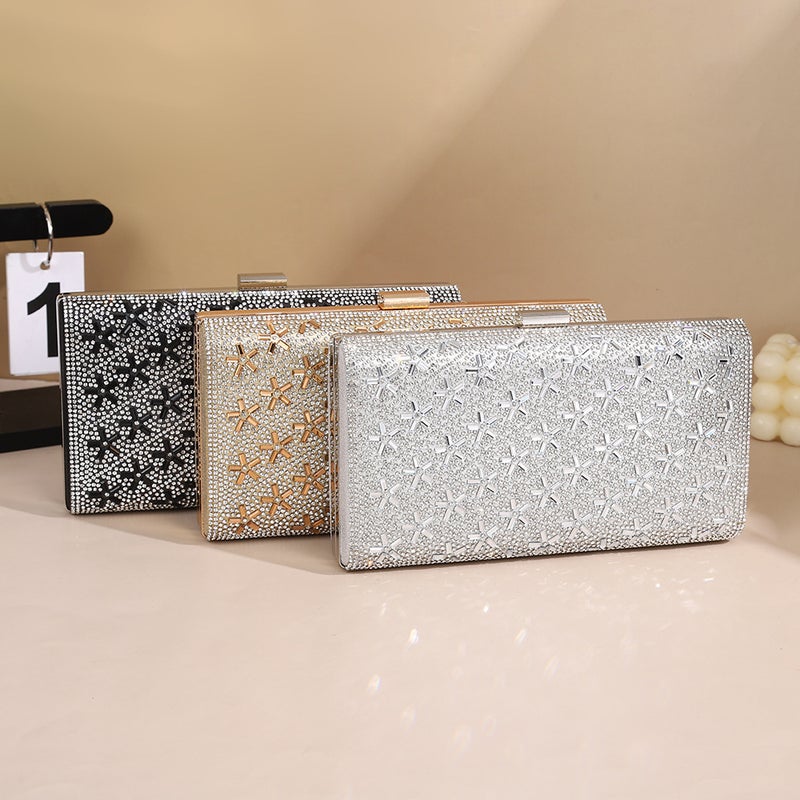 Diamond-Encrusted Evening Bag Fashionable Elegant Shoulder Crossbody Women'S Bag Simple All-Match Gift Bag Chain Bag - Image 2