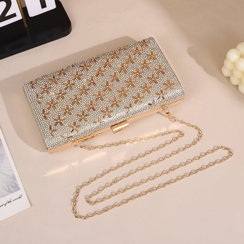 Diamond-Encrusted Evening Bag Fashionable Elegant Shoulder Crossbody Women'S Bag Simple All-Match Gift Bag Chain Bag - Image 3