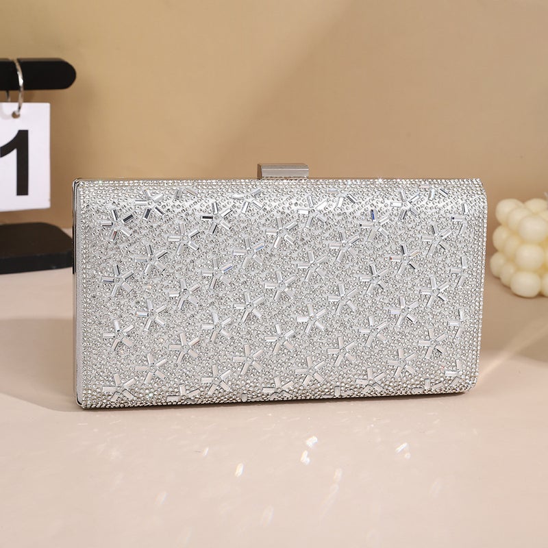 Diamond-Encrusted Evening Bag Fashionable Elegant Shoulder Crossbody Women'S Bag Simple All-Match Gift Bag Chain Bag - Image 5