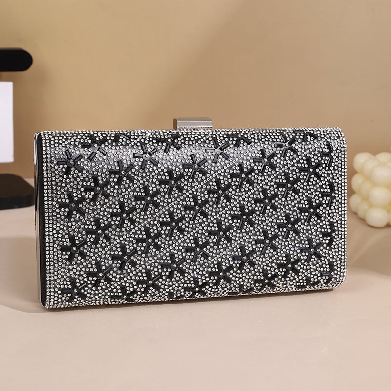 Diamond-Encrusted Evening Bag Fashionable Elegant Shoulder Crossbody Women'S Bag Simple All-Match Gift Bag Chain Bag - Image 1
