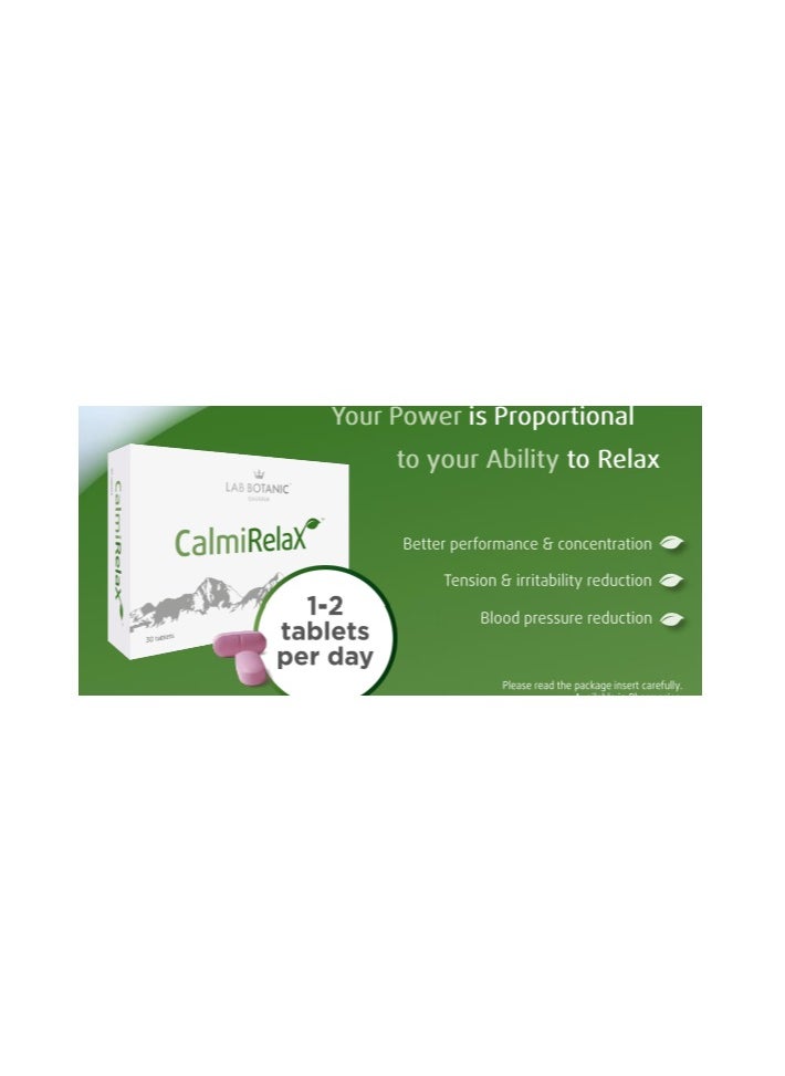 Lab Botanic CalmiRelax Stress Relief Supplements | Stress Relief Tablets For Men & Women |Enhances Sleep & Mental Focus | Reduce Anxiousness Tension & Irritation | Improves Well-being & Health - 30 Tablets  - Image 3