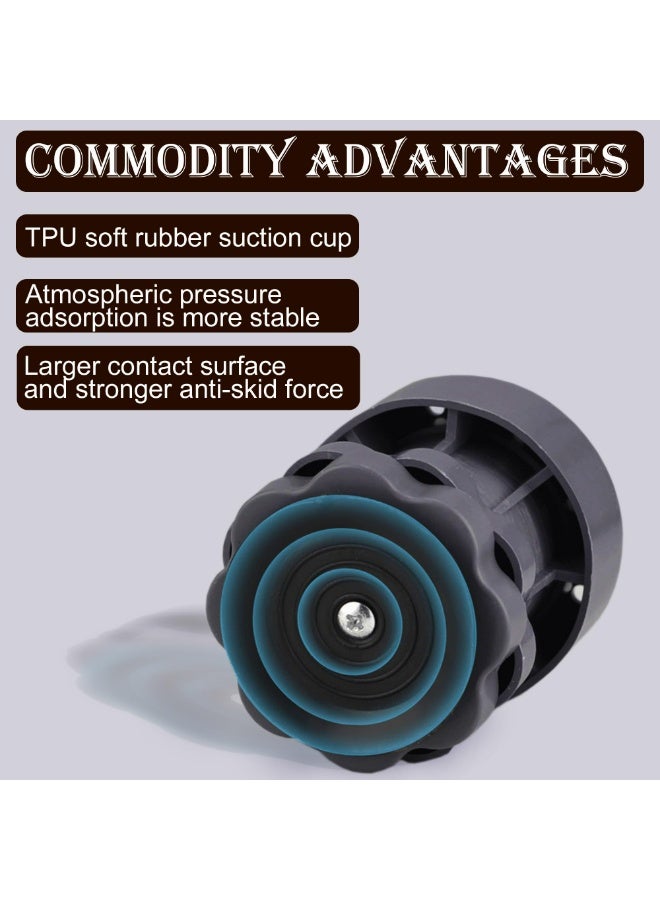 سكينة 4 قطع من وسادات مضادة للاهتزاز لدعم الغسالة، وممتص صدمات مجفف قابل لتعديل الارتفاع، وأقدام مطاطية عازلة للضوضاء، ومثبت قدم الغسالة للأجهزة والأثاث (رمادي) - Image 4