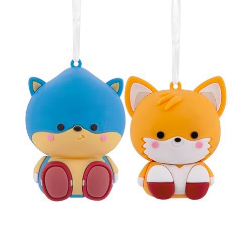 Hallmark Better Together Sonic The Hedgehog and Tails Magnetic Christmas Ornaments Set of 2