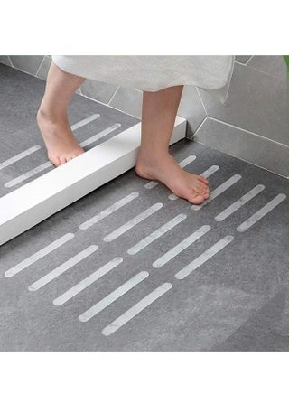 20-Pack Anti-Slip Strips for Bathroom and Shower – Transparent Safety Stickers for Bathtub, Shower Steps, Bathroom Floors, and Pool Areas, Strong Adhesive, Made from Safe Non-Toxic Material, Suitable for Kids, Elderly, and Adults, Prevent Slips and Falls