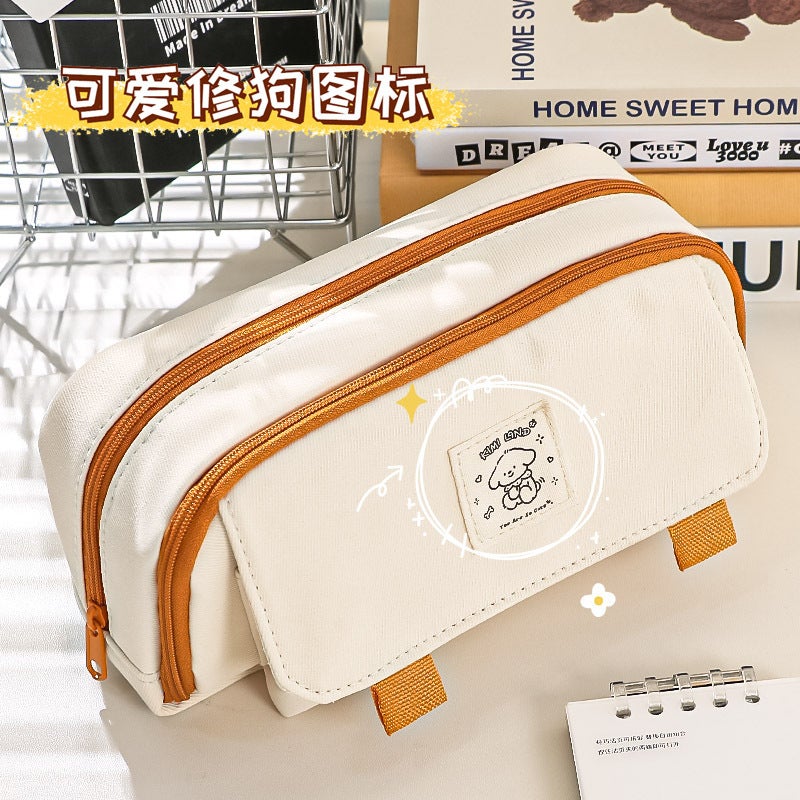 Large Capacity Pencil Case For Girls Primary School Students 2023 New Junior High School Students Pencil Case High-Looking Stationery Bag - Image 2