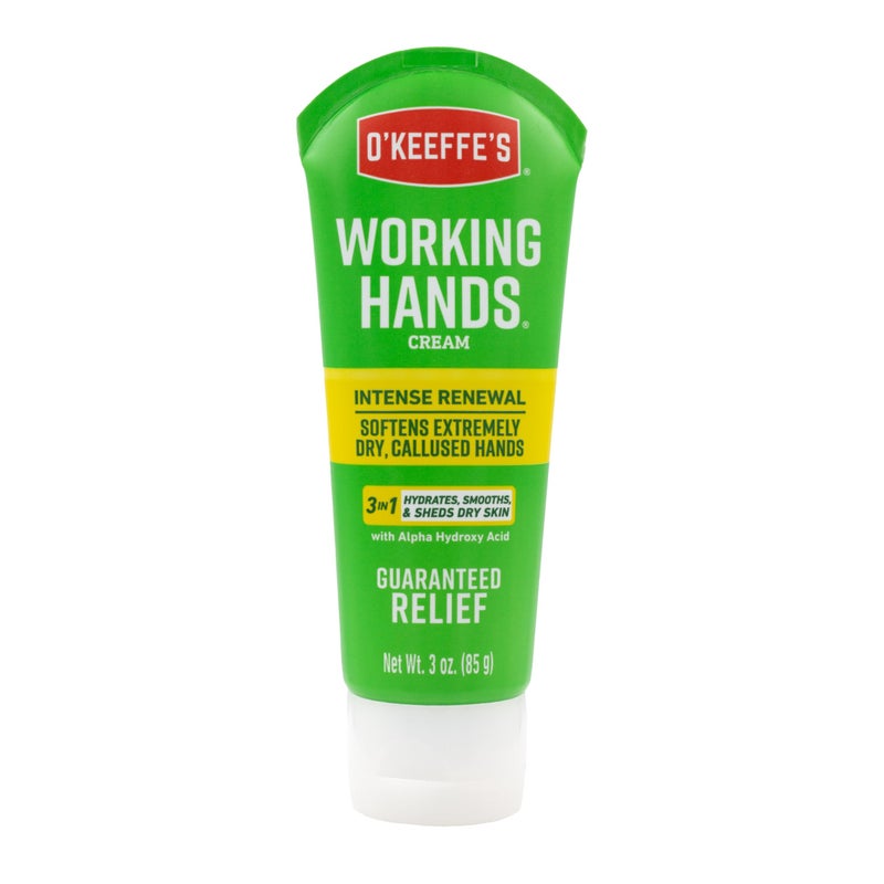 OKeeffes Working Hands Intense Renewal Hand Cream 3 oz Tube Pack of 1 Softens and Smooths Extremely Callused Dry Hands