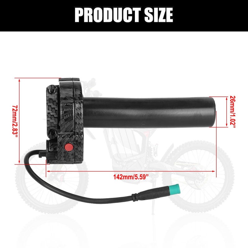 Cylemoto Throttle Handle Twist Grip Carbon Fiber Pattern for Talaria 5 Pin 5-Wire Interface for Talaria Sting MX3 MX4 MX5 Electric Dirt Bike - Image 2