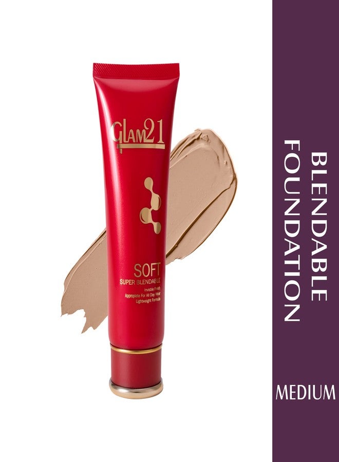 جلام 21 كريم أساس Glam21 القابل للمزج | يخفي عيوب البشرة والبقع الداكنة والخطوط الدقيقة | خفيف الوزن | مناسب لجميع ألوان البشرة | 6 درجات تناسب درجات البشرة الهندية | 50 غرام | 03- كريم فانيليا - Image 2