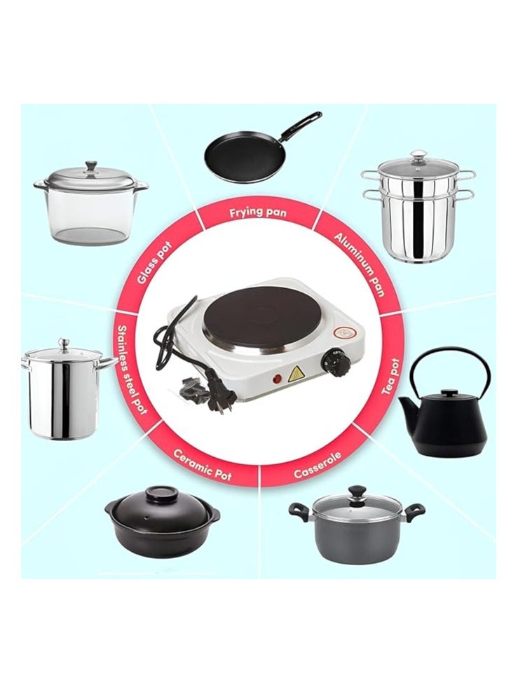 Spaceshoop Electric Hot Plate Portable Single Burner Hot Plate with Non Stick Coating Overheat Protection Designed for Indoor Outdoor Cooking (1500 W) - Image 2