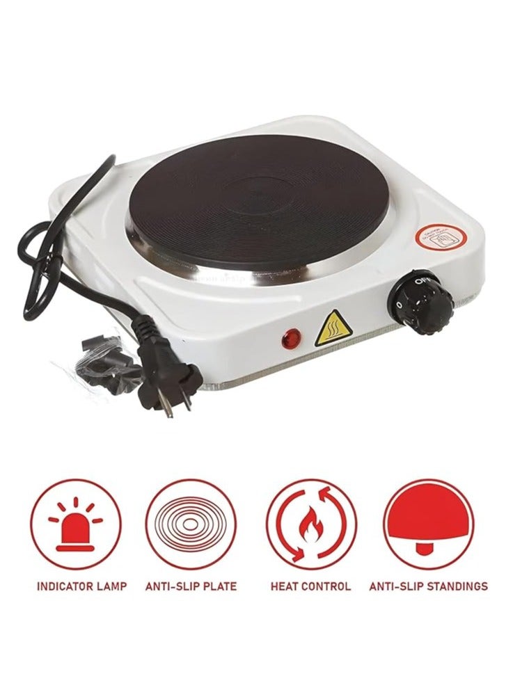 Spaceshoop Electric Hot Plate Portable Single Burner Hot Plate with Non Stick Coating Overheat Protection Designed for Indoor Outdoor Cooking (1500 W) - Image 5